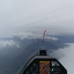 Flugwegposition um 08:27:35: Aufgenommen in der Nähe von Gemeinde Navis, Navis, Österreich in 4038 Meter